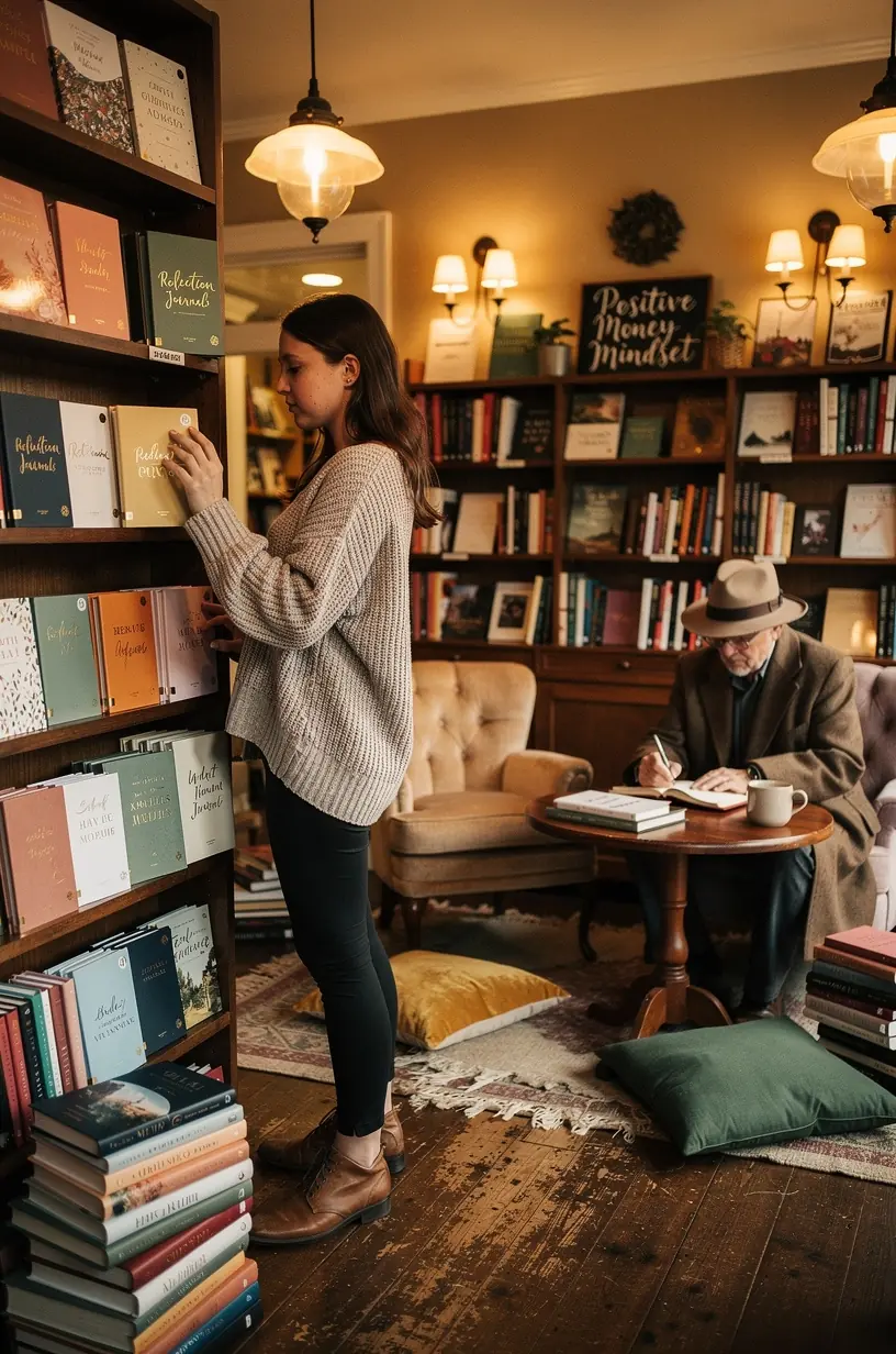 Személy, aki vezetett naplót ír, miközben pénzügyi céljait és költségvetését elemzi