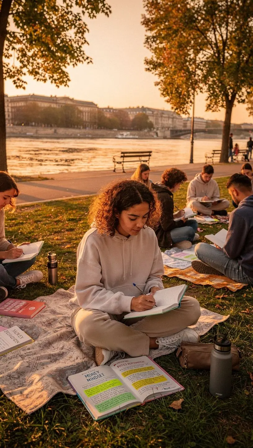 Grafikonok és pénzügyi diagramok egy laptopon, amelyek a pénzügyi tudatosság fejlesztését szemléltetik